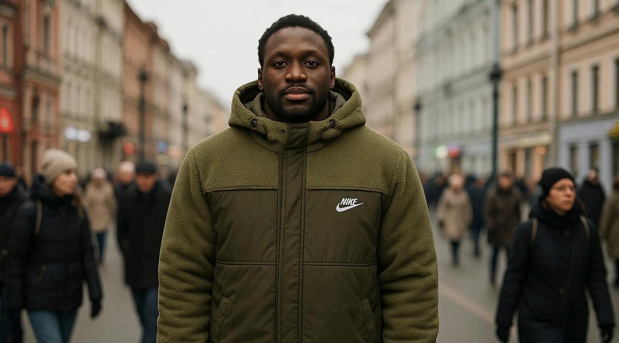 Флисовая куртка Nike зеленого цвета: с чем носить