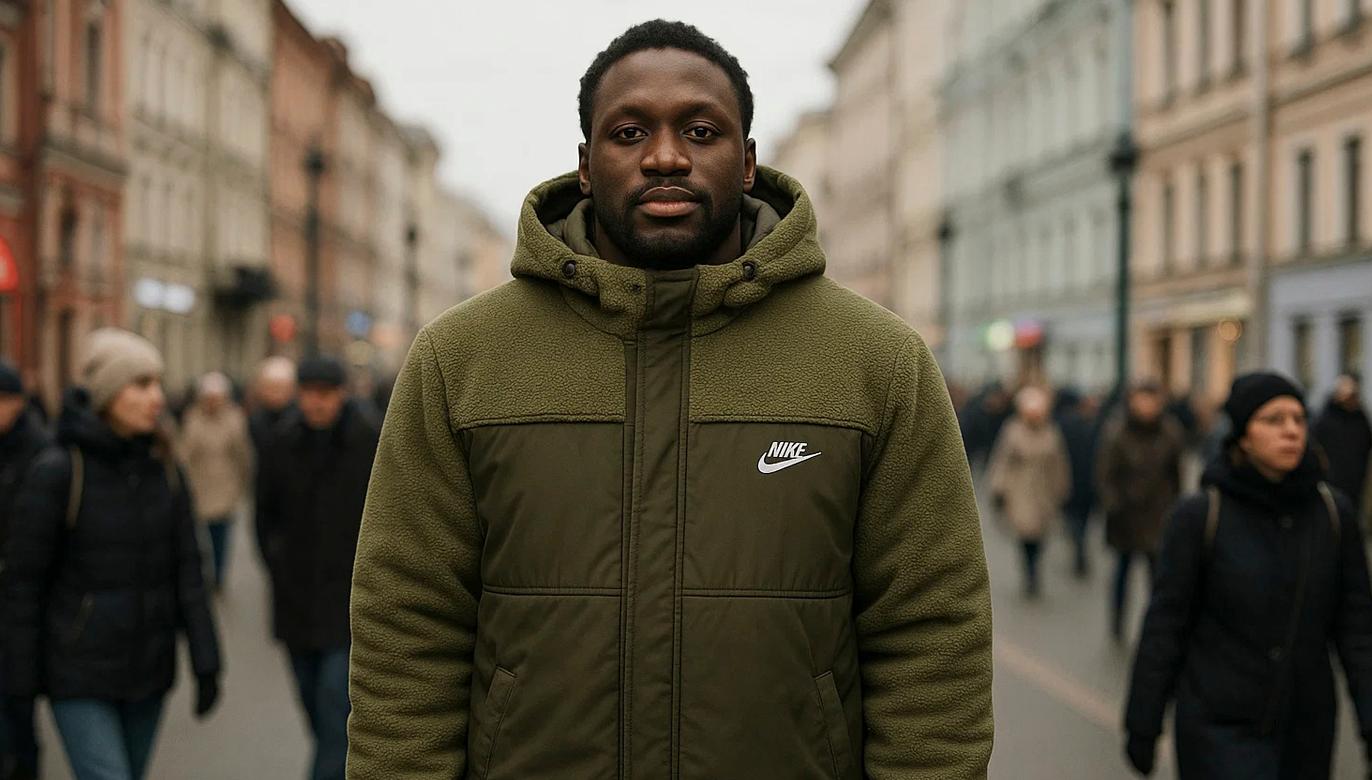 Флисовая куртка Nike зеленого цвета: с чем носить