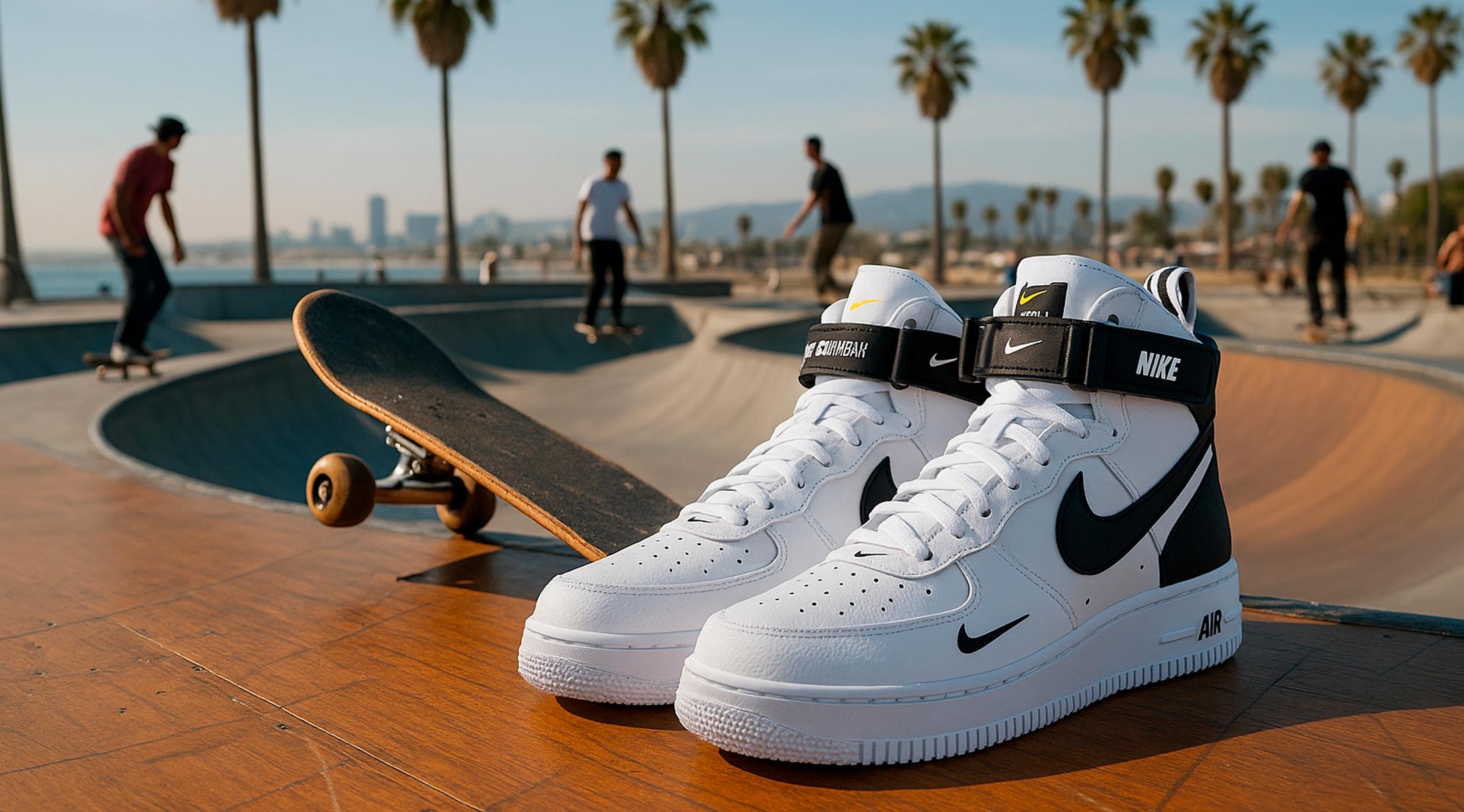 Высокие кроссовки Nike Air Force 1 белого цвета
