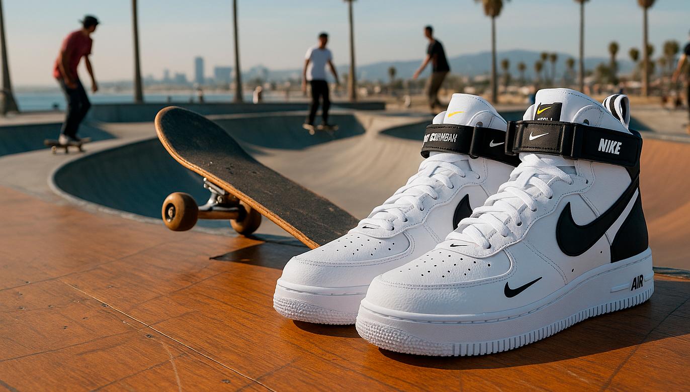 Высокие кроссовки Nike Air Force 1 белого цвета
