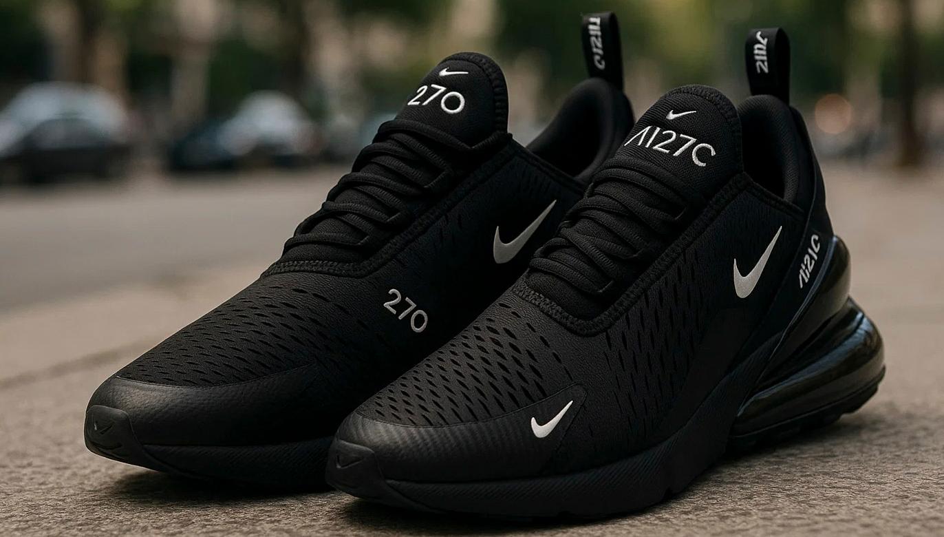 Total Black кроссовки Nike Air Max 270 с подушкой из воздуха