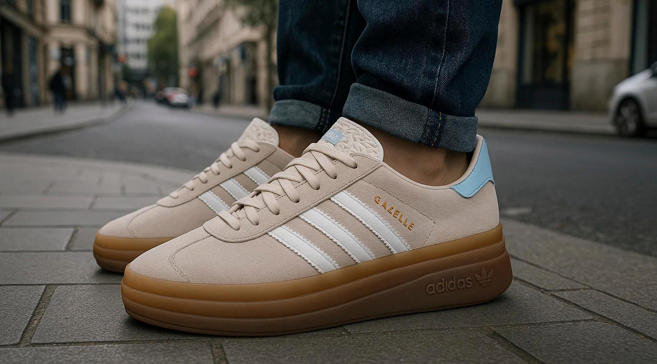 Девушки в восторге: высокие Adidas Gazelle Bold с тройной подошвой