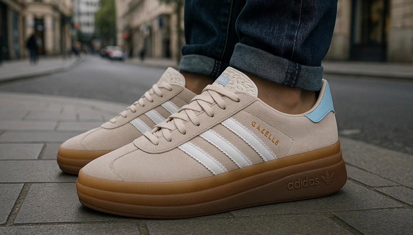 Девушки в восторге: высокие Adidas Gazelle Bold с тройной подошвой