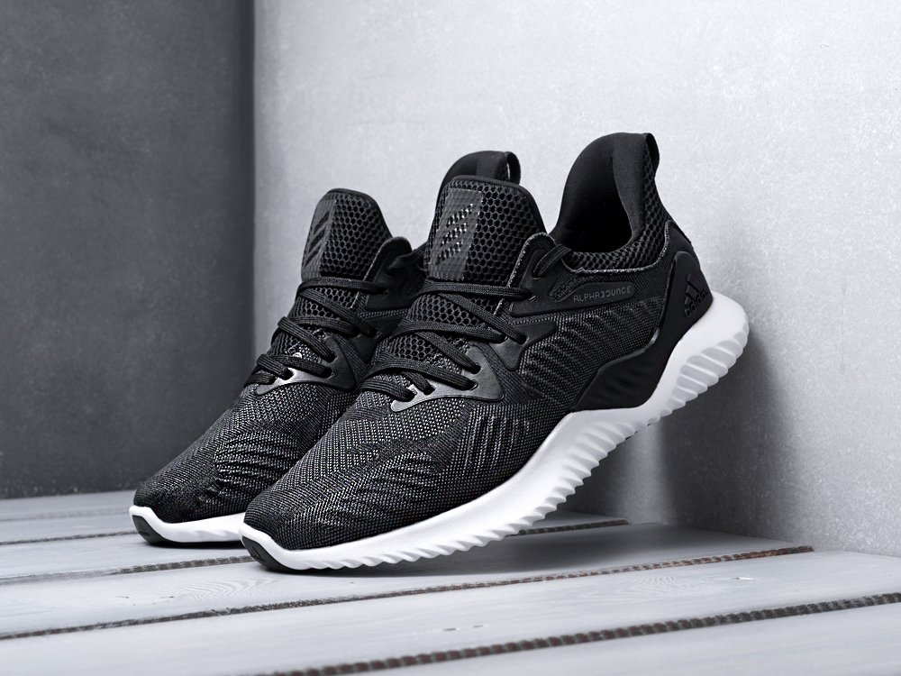 Adidas alphabounce black store white