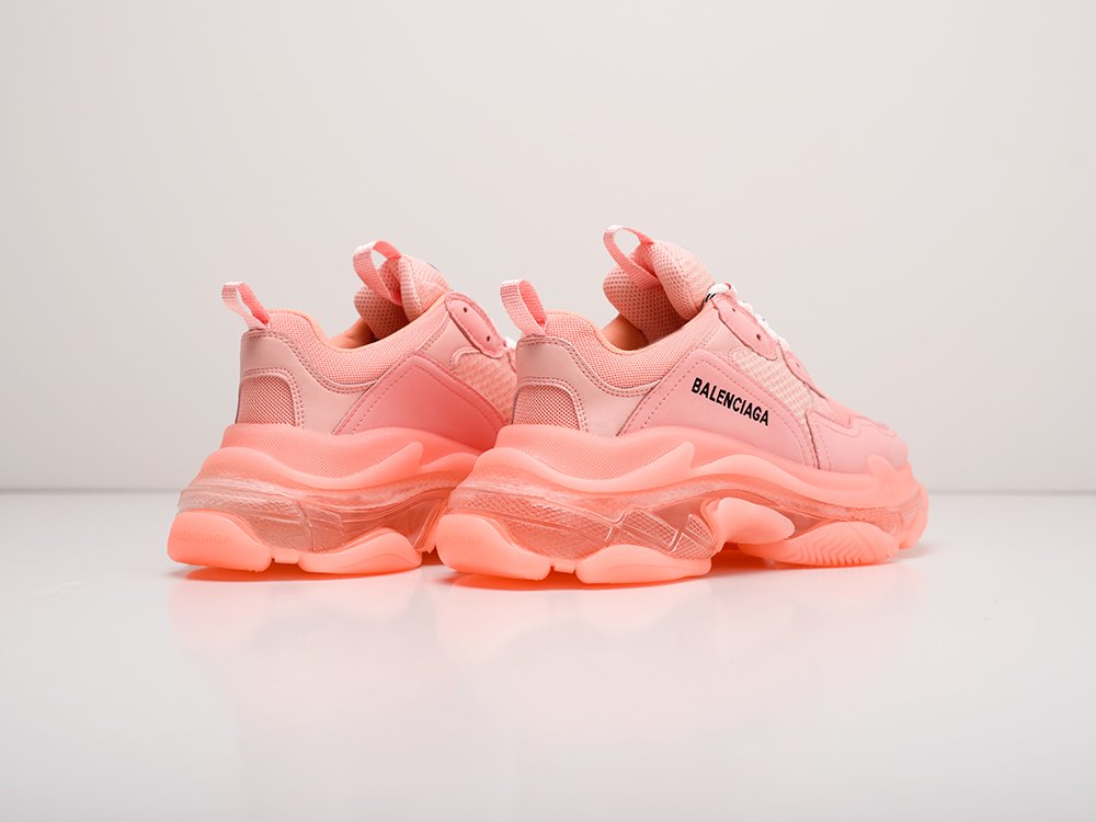 Peach triple s store balenciaga