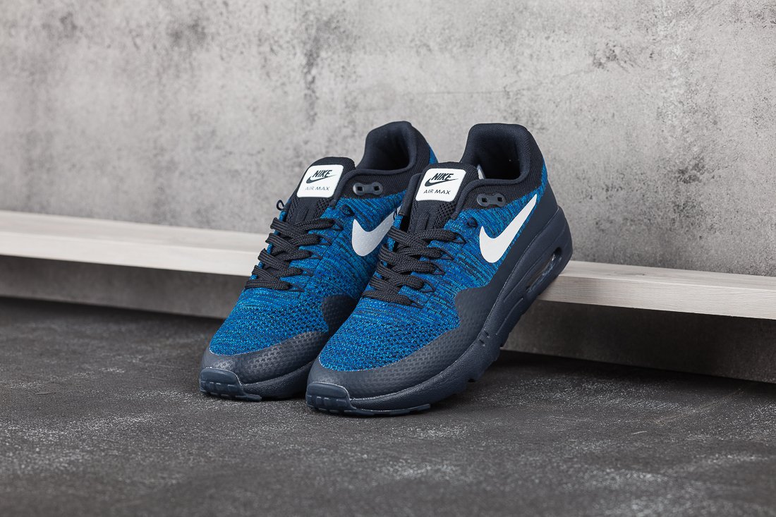 Nike air max shop 1 flyknit blue