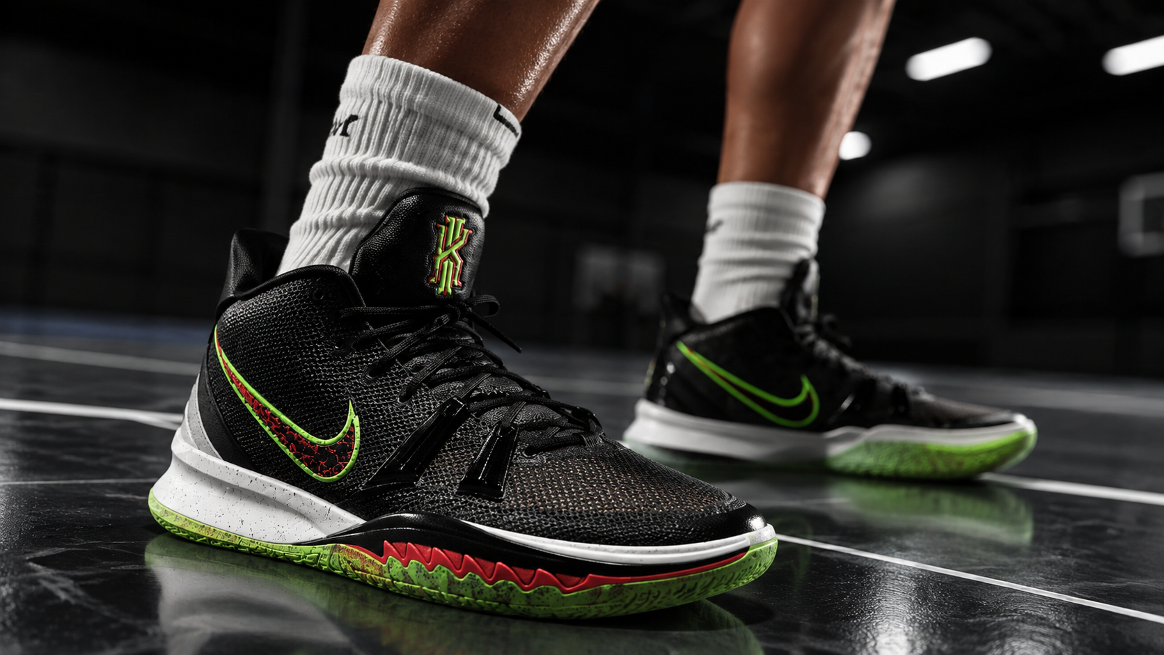 Nike Kyrie 7 &mdash; посадка на ноге