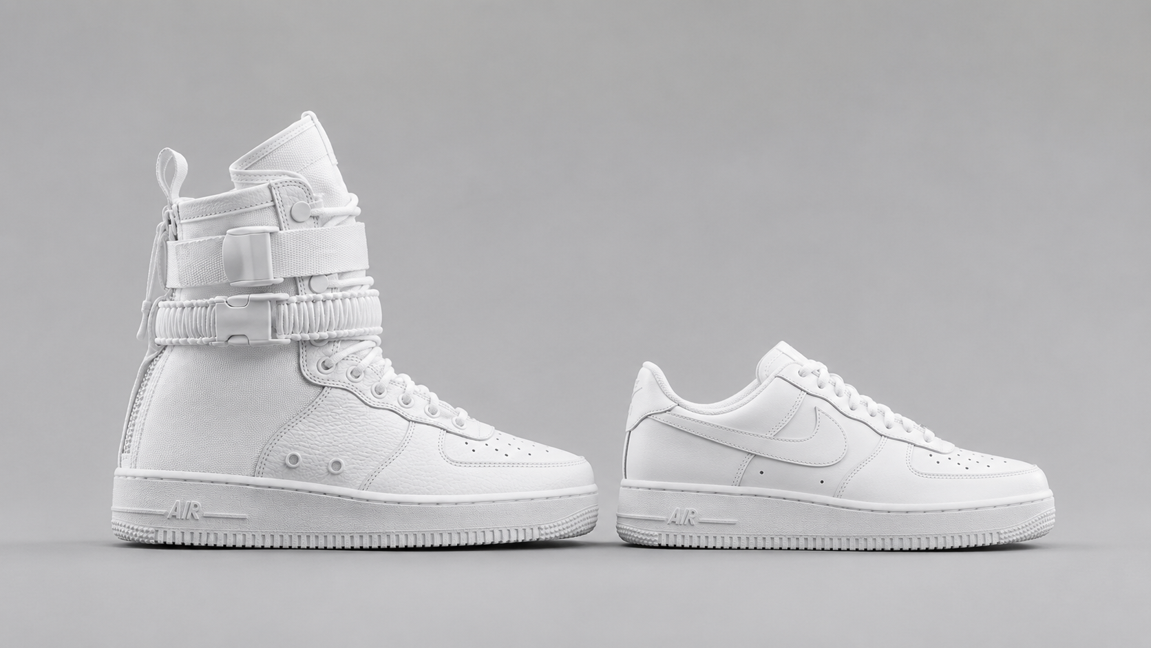 Сравнение высокого силуэта Nike SF Air Force 1 и классических Air Force 1 Low