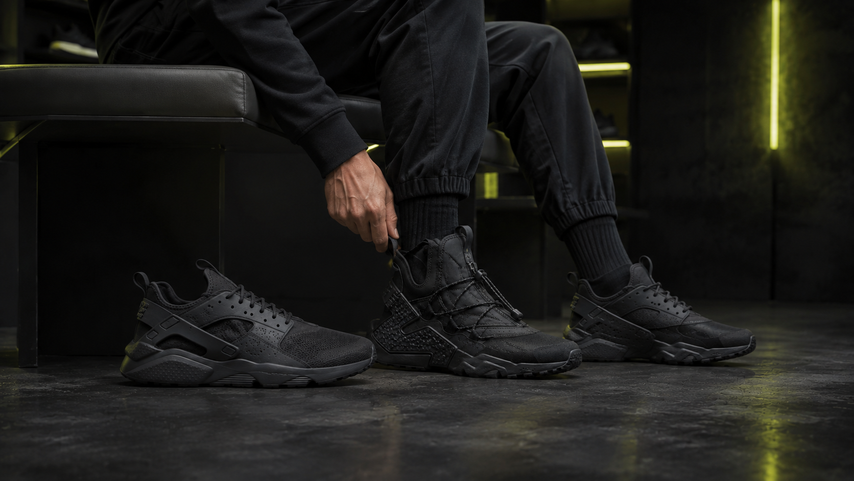 Детали верха Nike Air Huarache Gripp и Ultra &mdash; молния, bootie, mesh и cage