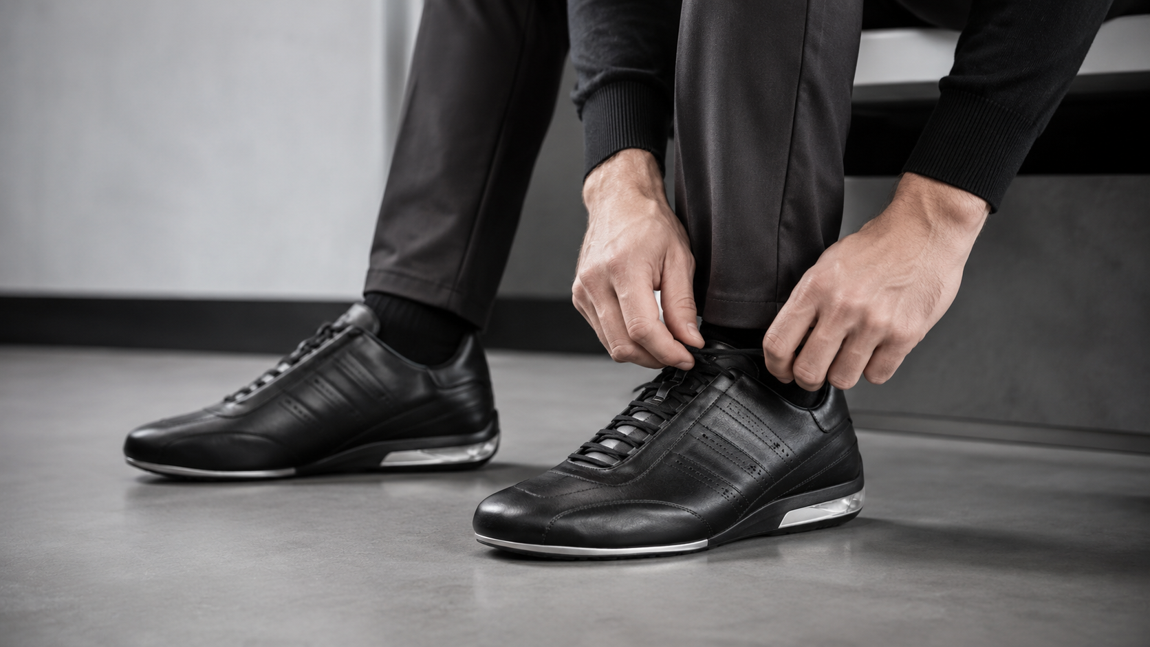 Примерка и шнуровка adidas Porsche Design S3