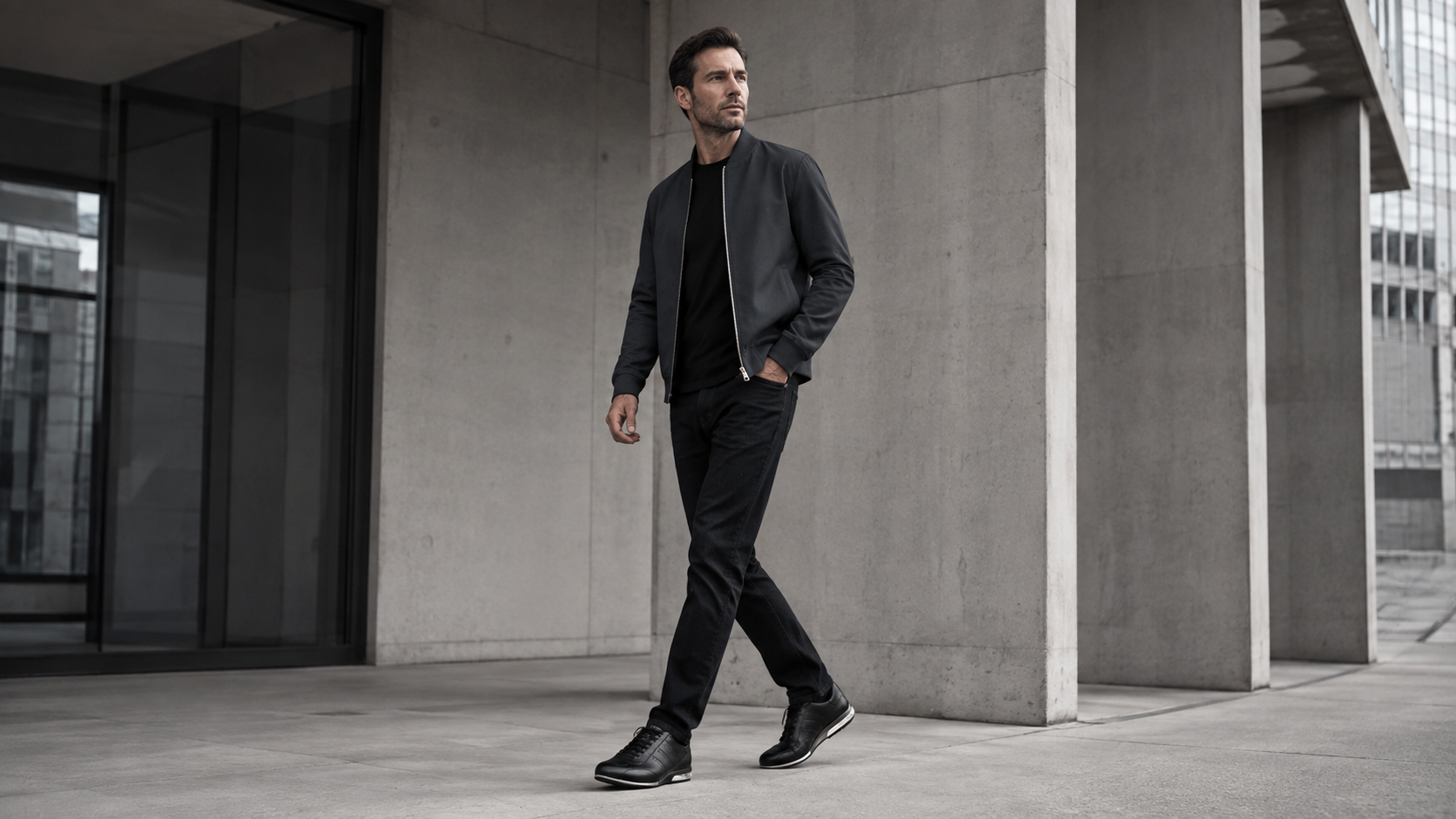 Городской образ с чёрными adidas Porsche Design S3
