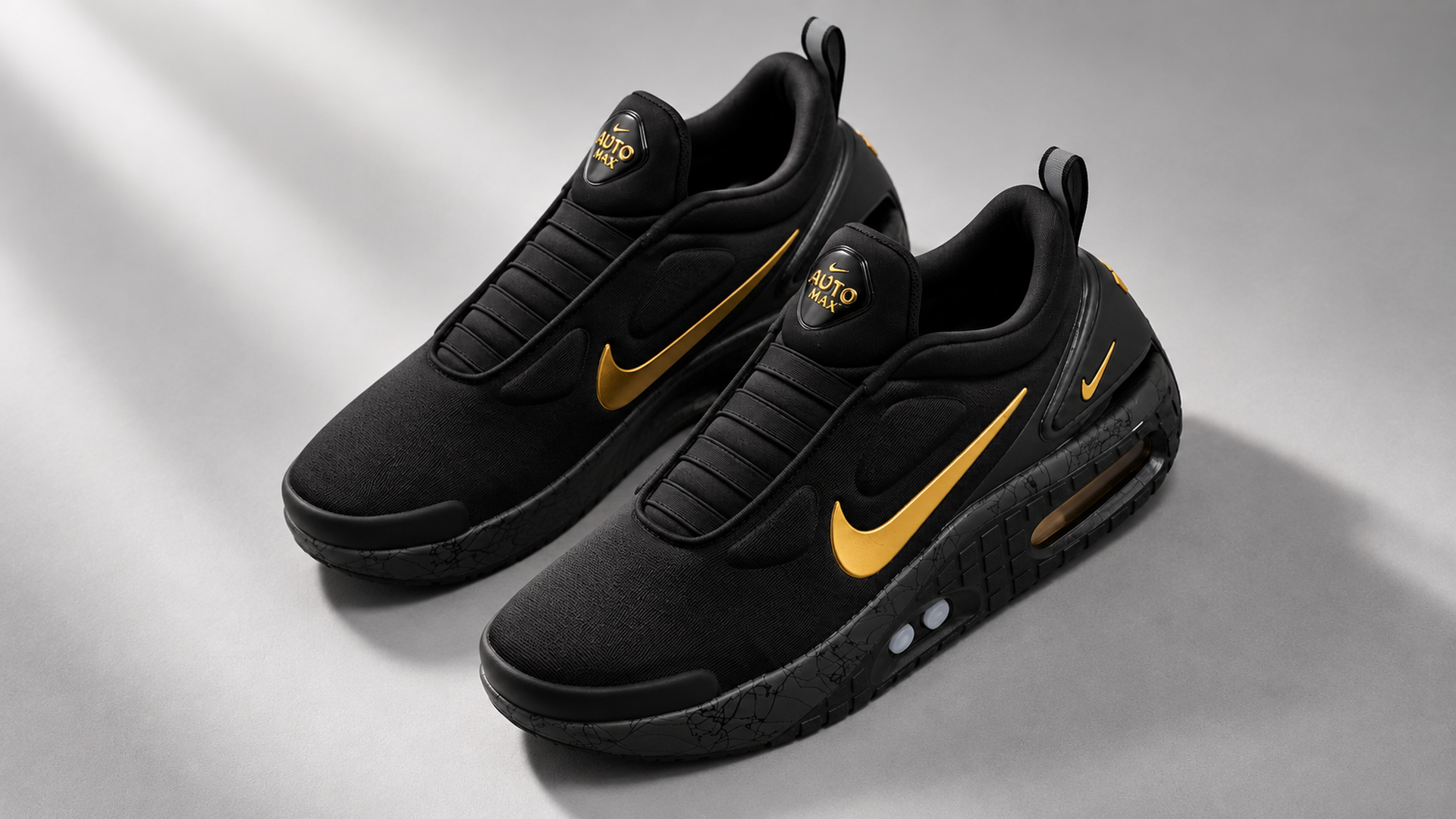 Nike Adapt Auto Max арт. 29989 — вид сверху на текстильный верх и эластичные полосы