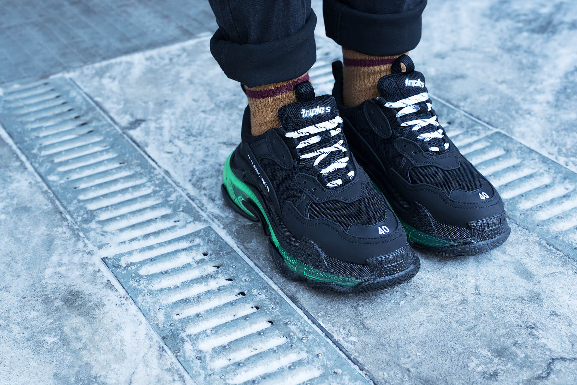 Triple s best sale black green