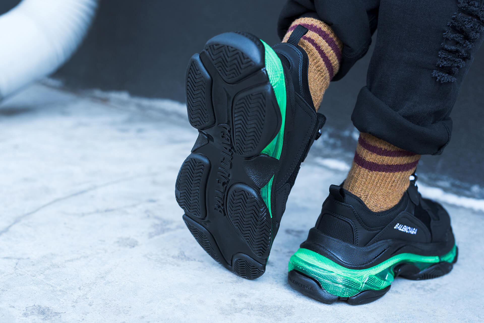 Баленсиага Triple s Clear sole Black