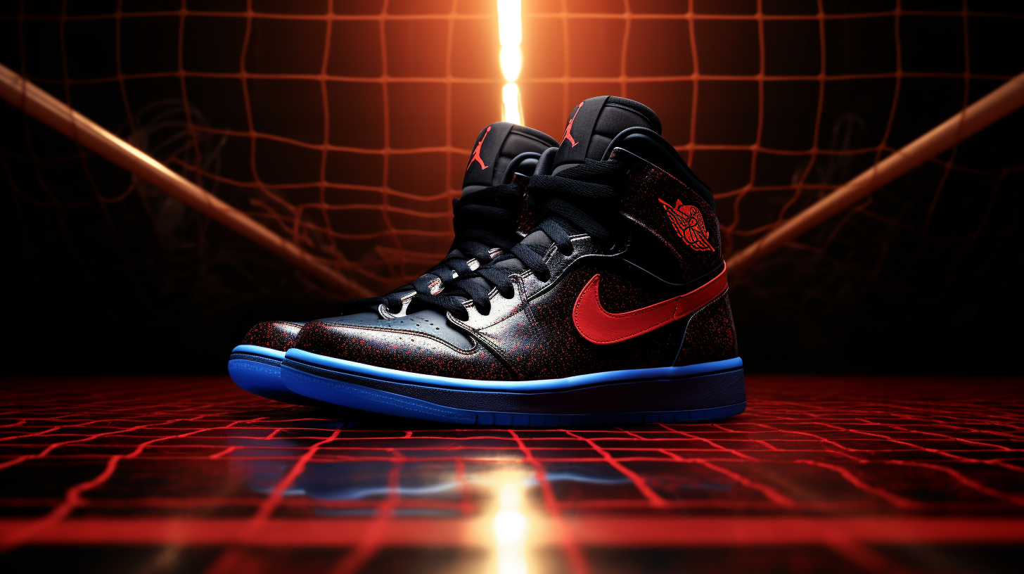 Nike air jordan 1 mid red blue best sale