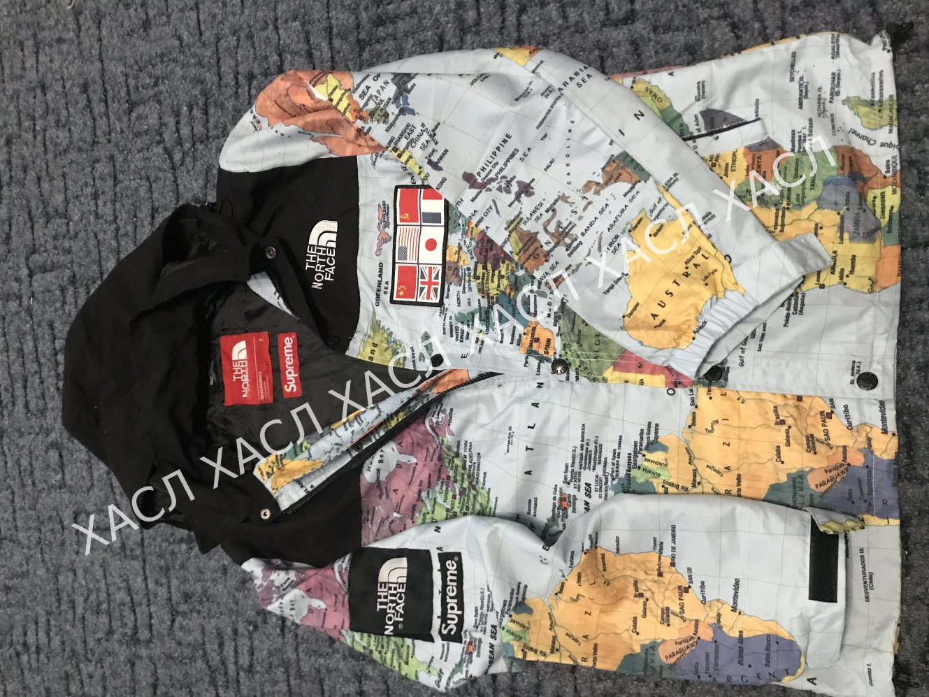 The north face x supreme deals map